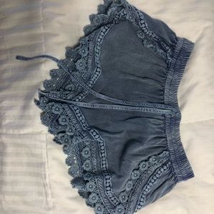 Rayon jean colored shorts!